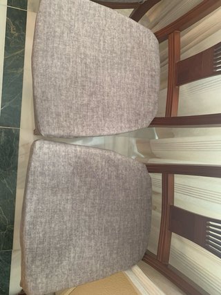 Conjunto 4 sillas y 2 sillones madera