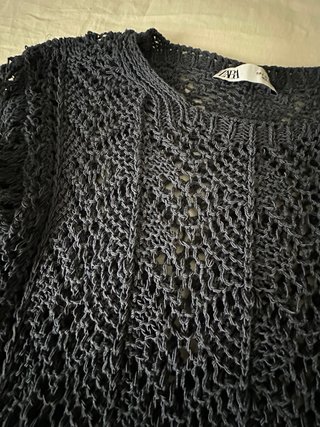 Conjunto Zara Crochet Negro