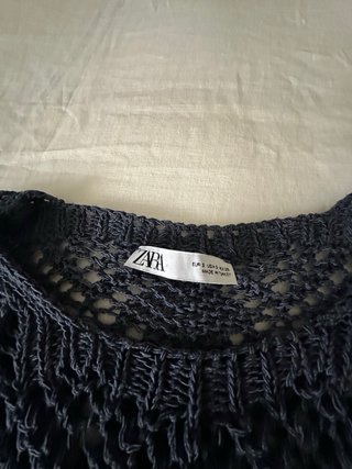 Conjunto Zara Crochet Negro