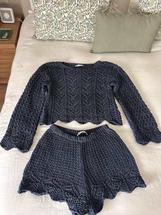 Conjunto Zara Crochet Negro