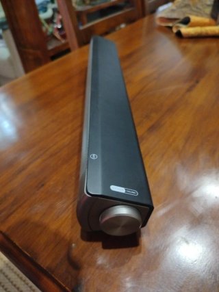 Barra de Sonido Escritorio Negra/Plateada