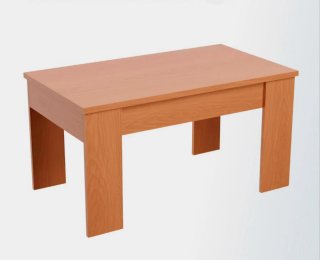 Mesa de centro elevable de madera