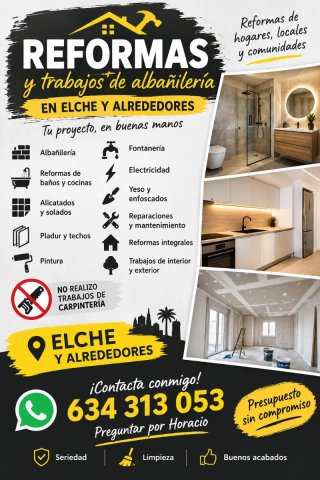 Reformas integrales en Elche y alrededores