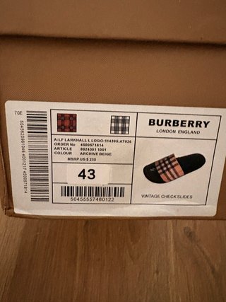 Chanclas Burberry Beige Multicolor
