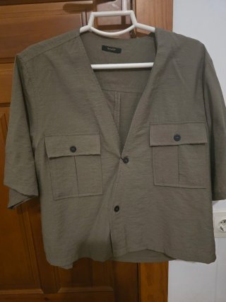 Camisa Massimo Dutti verde oliva