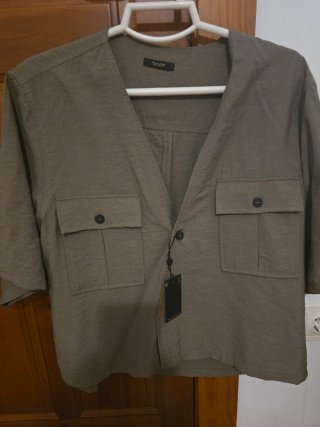 Camisa Massimo Dutti verde oliva