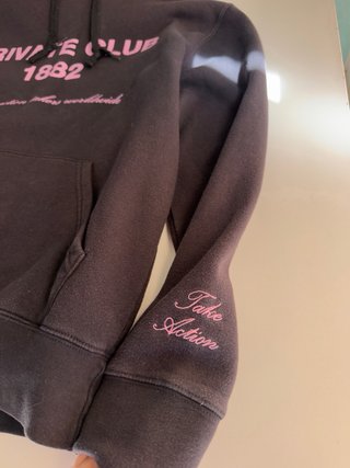 Sudadera trakkra 1882 Negra Rosa