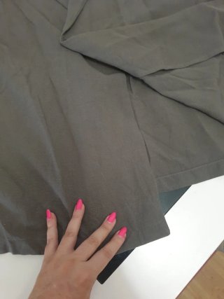 Camisa cruzada Zara Mujer gris antracita