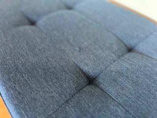 Baúl de tela azul rígido