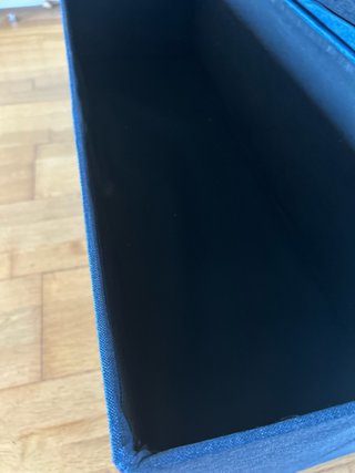 Baúl de tela azul rígido