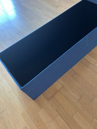 Baúl de tela azul rígido