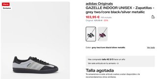 Adidas Gazelle Indoor Unisex Talla 42 2/3