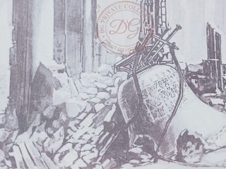 Postal Antigua WWI Iglesia Destruida Francia