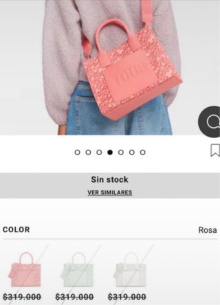 Bolso Shopper Mediano TOUS Coral