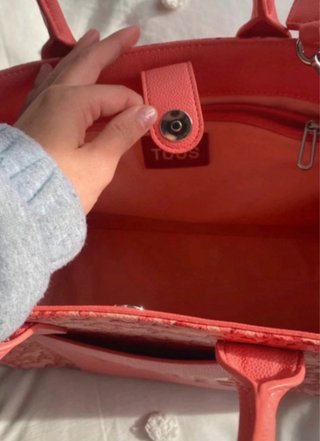 Bolso Shopper Mediano TOUS Coral