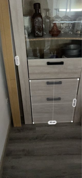 Mueble de salón madera y metal Dos piezas