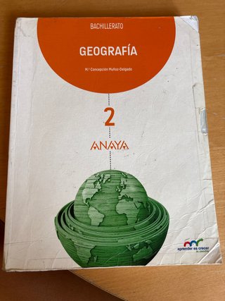 Geografía, 2 Bachillerato