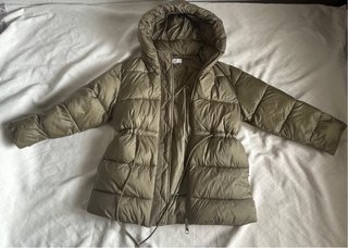 Chaqueta Plumífero Mango Khaki Capucha M