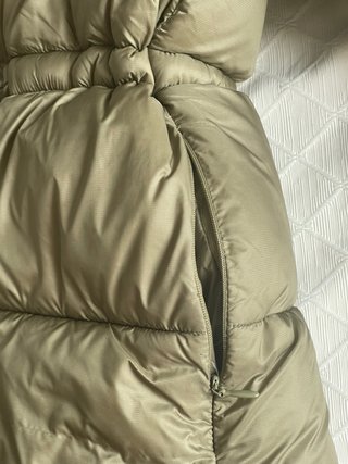 Chaqueta Plumífero Mango Khaki Capucha M