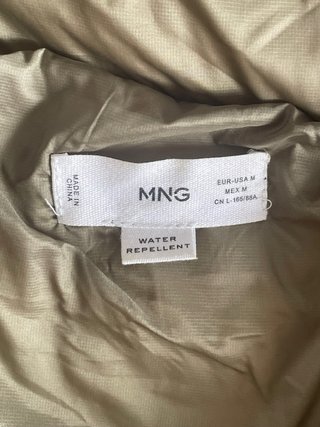 Chaqueta Plumífero Mango Khaki Capucha M