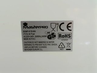 MasterPro Rocket Duo 900 | Freidora Sin Aceite