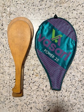 Palas de frontón madera antiguas