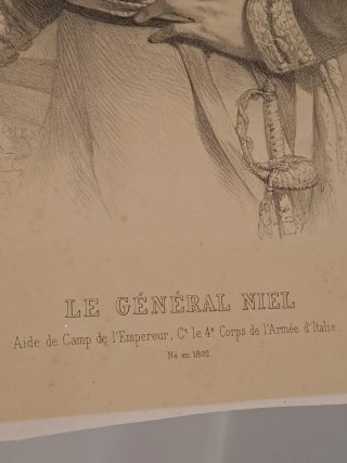 Stampa antica Le Général Niel