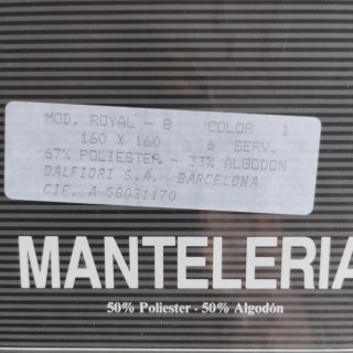 Mantelería NUEVA floral 6 servicios,  160 x160