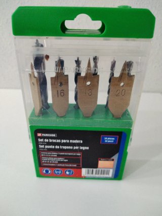 Set Brocas Madera Parkside 10 Piezas