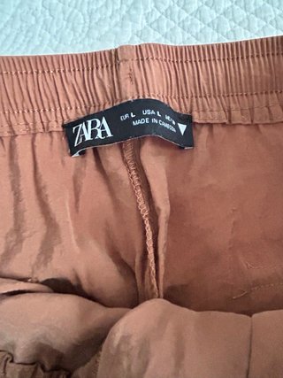 Pantalón fluido Zara Talla L Naranja