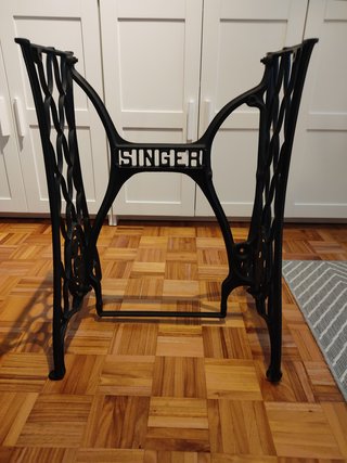 Pie Máquina Coser Singer Hierro Negro