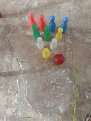 Juego bolos plástico niños