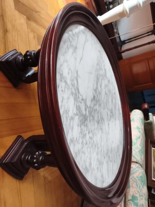 Mesa de centro madera y mármol