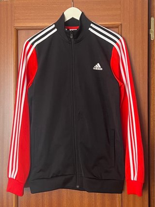 Chaqueta Adidas cremallera negra y roja