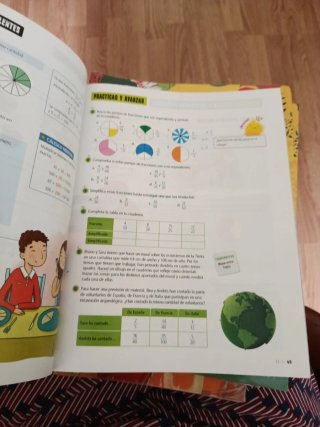 Libro de matemáticas.Primer trimestre.5 primaria