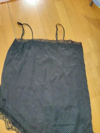 Top lencero lunares negro talla L