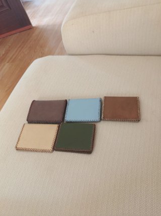 Pack 5 Carteras de Cuero echa a mano
