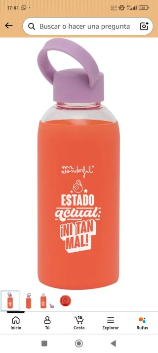 Botella Mr. Wonderful Cristal con Faja Silicona