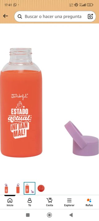 Botella Mr. Wonderful Cristal con Faja Silicona
