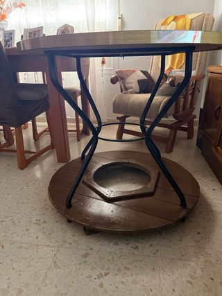 Mesa camilla redonda 88cm con tarima