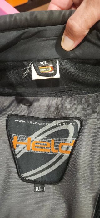 Chaqueta de moto Held negra hombre