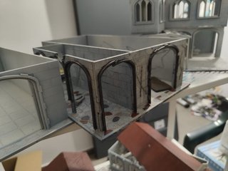 Iglesia y establo madera pin maqueta