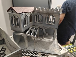 Iglesia y establo madera pin maqueta