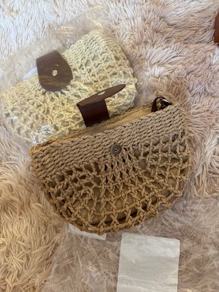 Bolso de paja calado boho