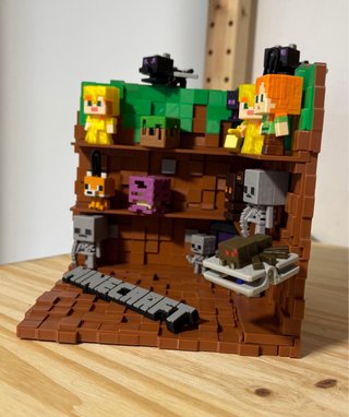Expositor Minecraft Figuras Kinder Joy esquina
