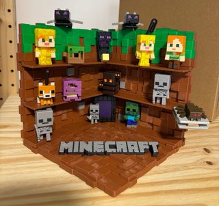 Expositor Minecraft Figuras Kinder Joy esquina