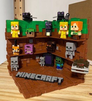 Expositor Minecraft Figuras Kinder Joy esquina