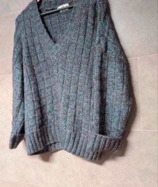 Jersey Mango Gris y Turquesa