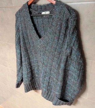 Jersey Mango Gris y Turquesa