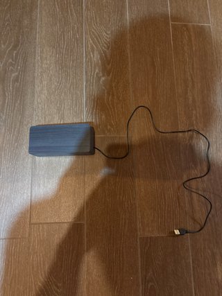 Sveglia digitale in plastica effetto legno